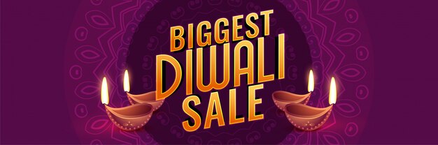 Il più grande banner di design di vendita di diwali