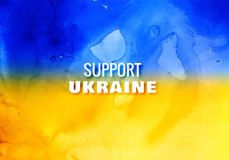 Vettore gratuito il tema della bandiera moderna supporta lo sfondo della trama del testo dell'ucraina