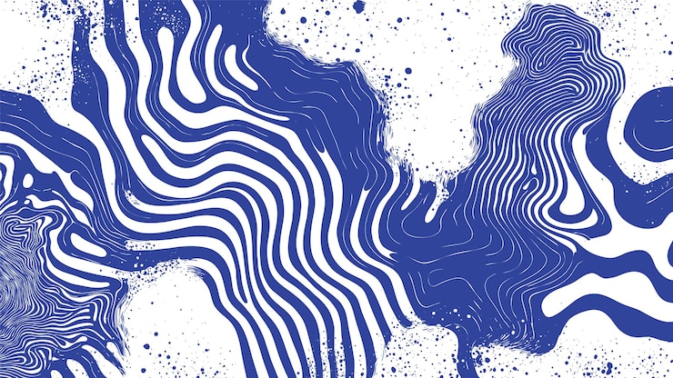 Vettore gratuito illustrazione a pennello blu marmorizzato