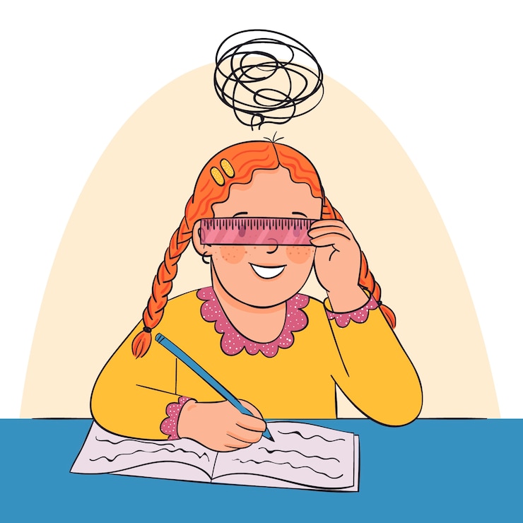 Vettore gratuito illustrazione adhd design piatto disegnato a mano