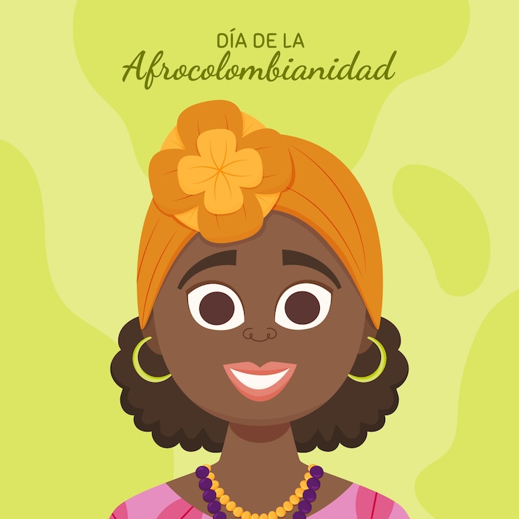 Vettore gratuito illustrazione afrocolombiana piatta