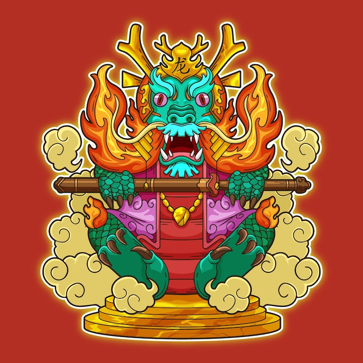 Vettore gratuito illustrazione animale dello zodiaco cinese disegnata a mano