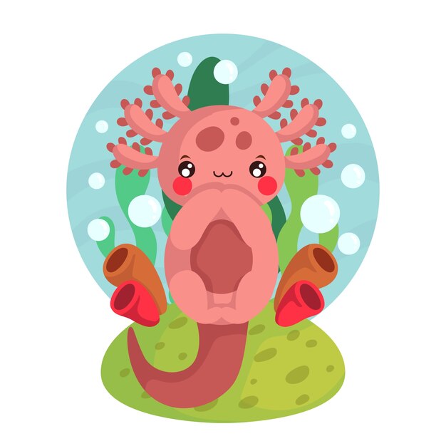Illustrazione animale kawaii disegnata a mano