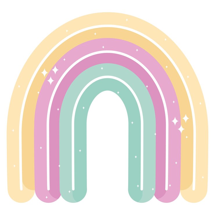 Vettore gratuito illustrazione arcobaleno colorata