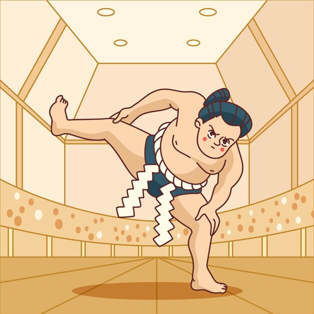Illustrazione asiatica del personaggio dei cartoni animati disegnata a mano