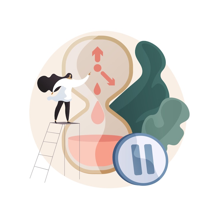 Vettore gratuito illustrazione astratta del concetto di menopausa