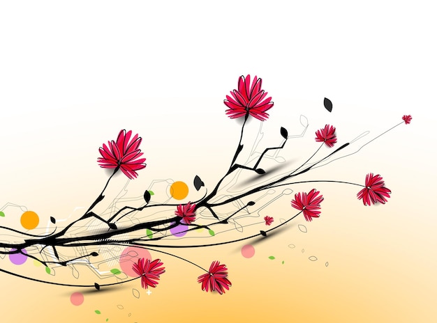 Illustrazione astratta del fondo del fiore di primavera