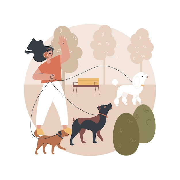 Illustrazione astratta di servizi per animali domestici