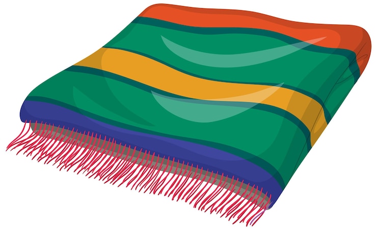 Vettore gratuito illustrazione colorata della coperta messicana
