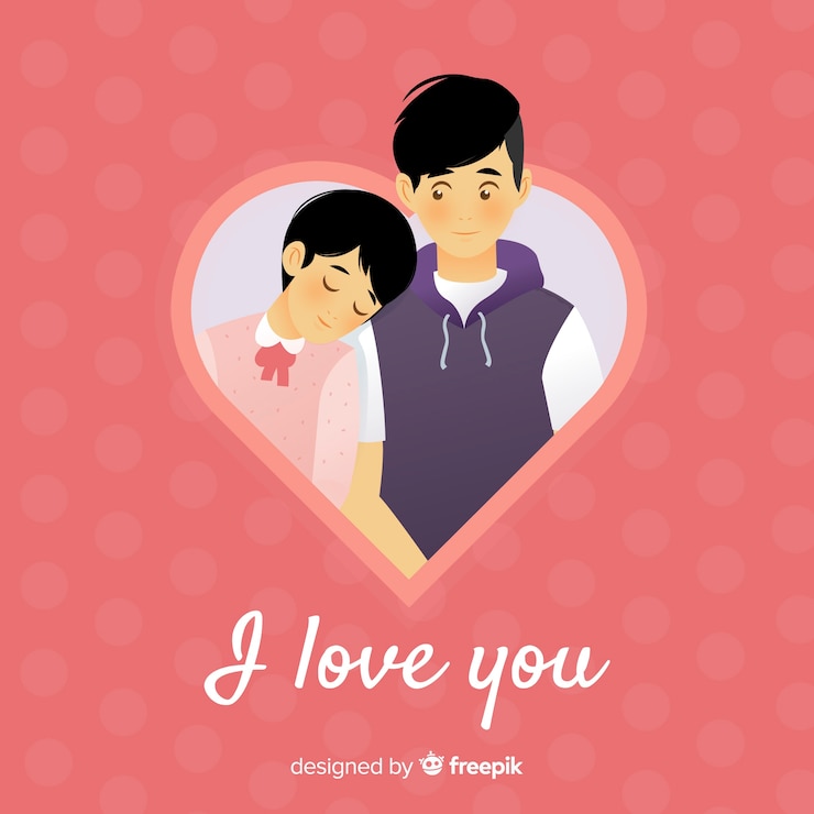 Vettore gratuito illustrazione con coppia per san valentino