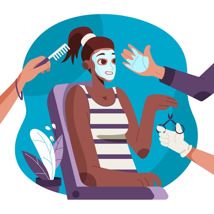 Vettore gratuito illustrazione cosmetologo design piatto