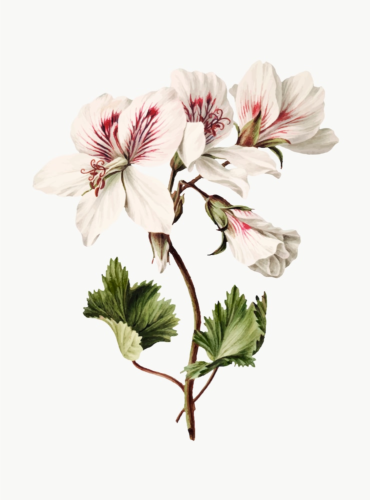Vettore gratuito illustrazione d&#39;epoca del ramo di azalee in fiore