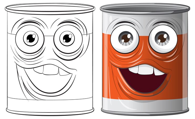 Vettore gratuito illustrazione dei cartoni animati happy cans