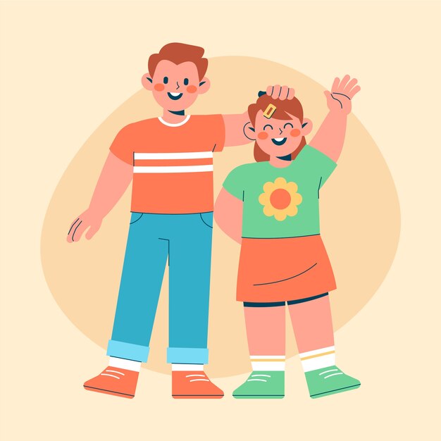 Illustrazione dei fratelli dell'acquerello