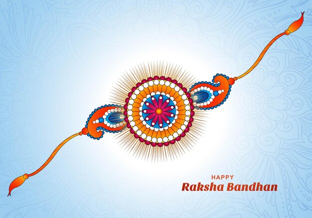 Illustrazione del biglietto di auguri con rakhi decorativo per sfondo raksha bandhan