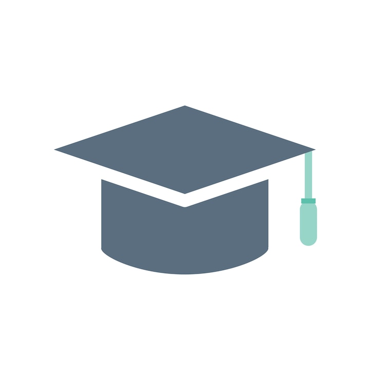 Vettore gratuito illustrazione del cappello di laurea