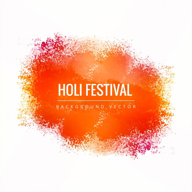 illustrazione del colorato felice Holi sfondo per la celebrazione del Festival dei colori