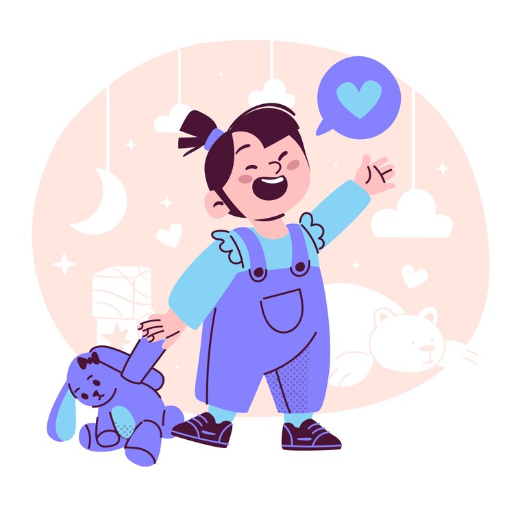 Vettore gratuito illustrazione del concetto del bambino felice