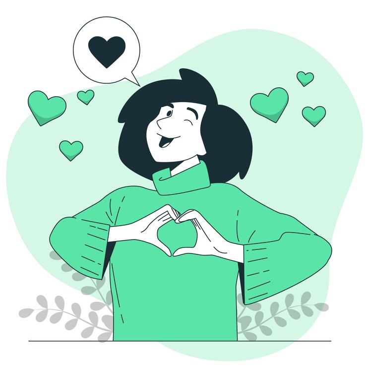 Vettore gratuito illustrazione del concetto del cuore della mano