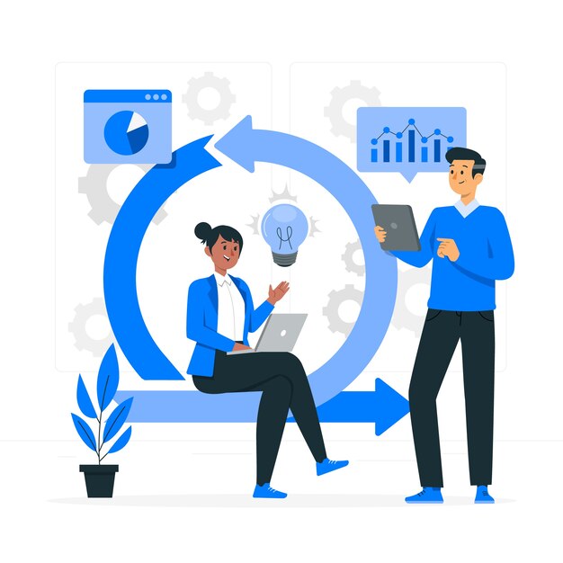 Illustrazione del concetto del metodo Scrum