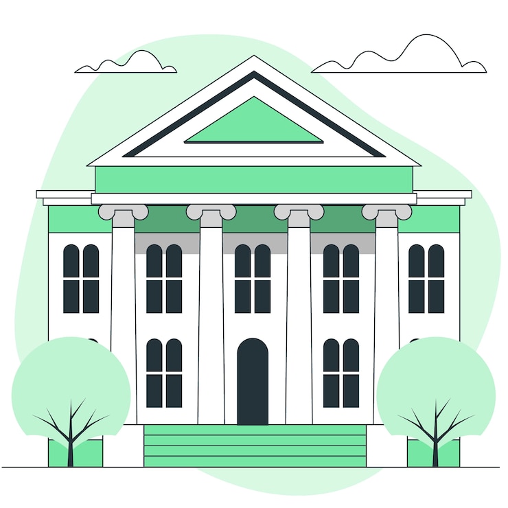 Vettore gratuito illustrazione del concetto del municipio