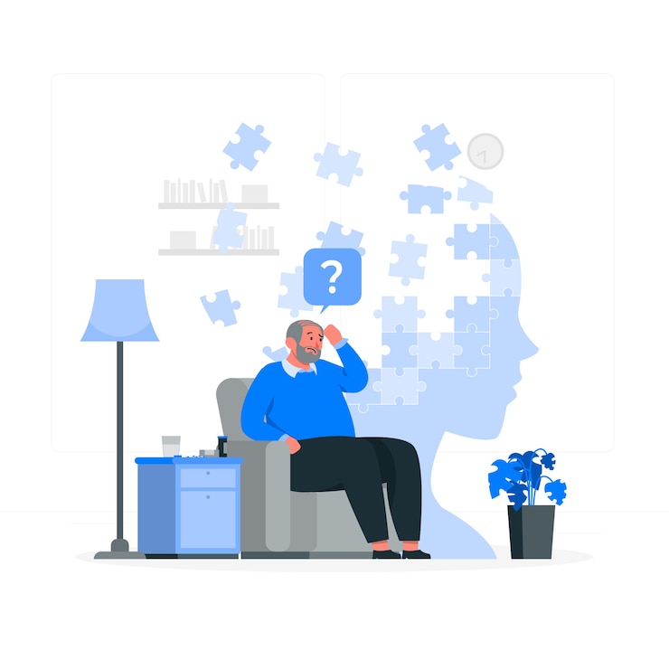 Vettore gratuito illustrazione del concetto di alzheimer