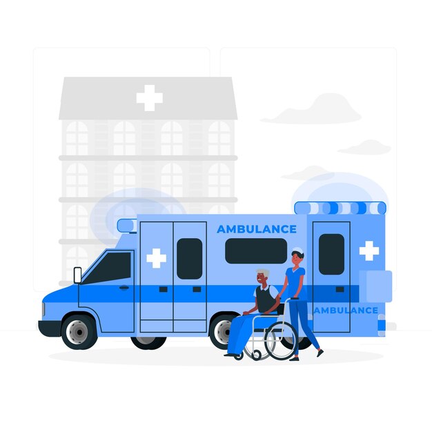 Illustrazione del concetto di ambulanza