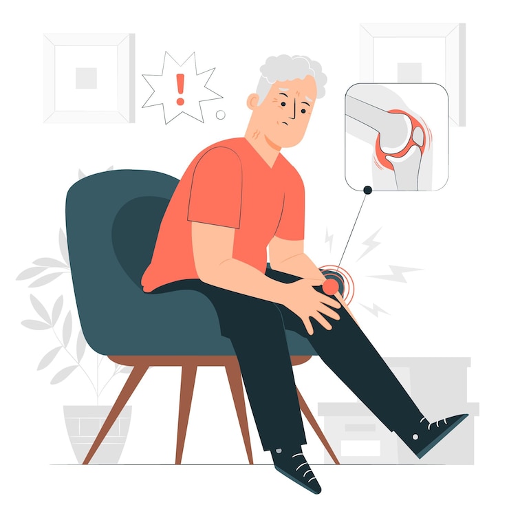 Vettore gratuito illustrazione del concetto di artrite