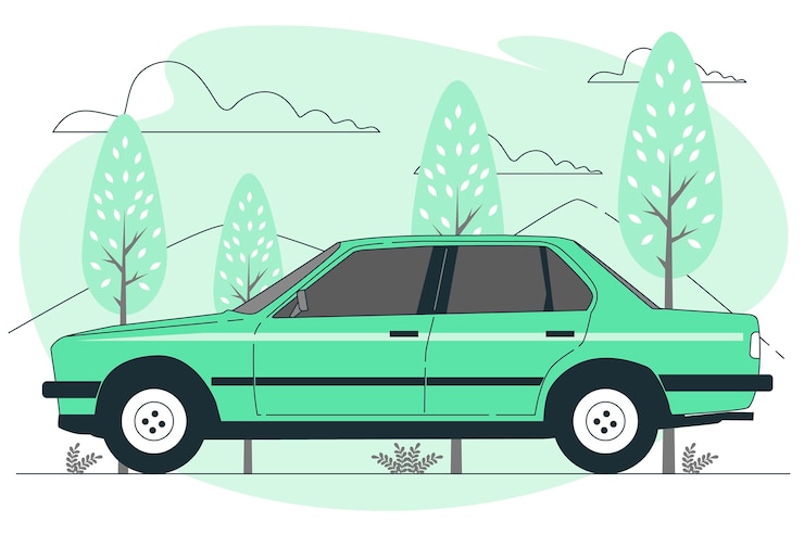 Vettore gratuito illustrazione del concetto di auto berlina