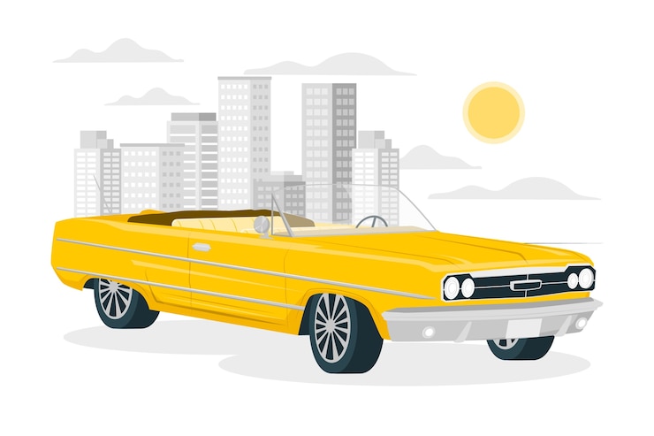 Vettore gratuito illustrazione del concetto di auto lowrider