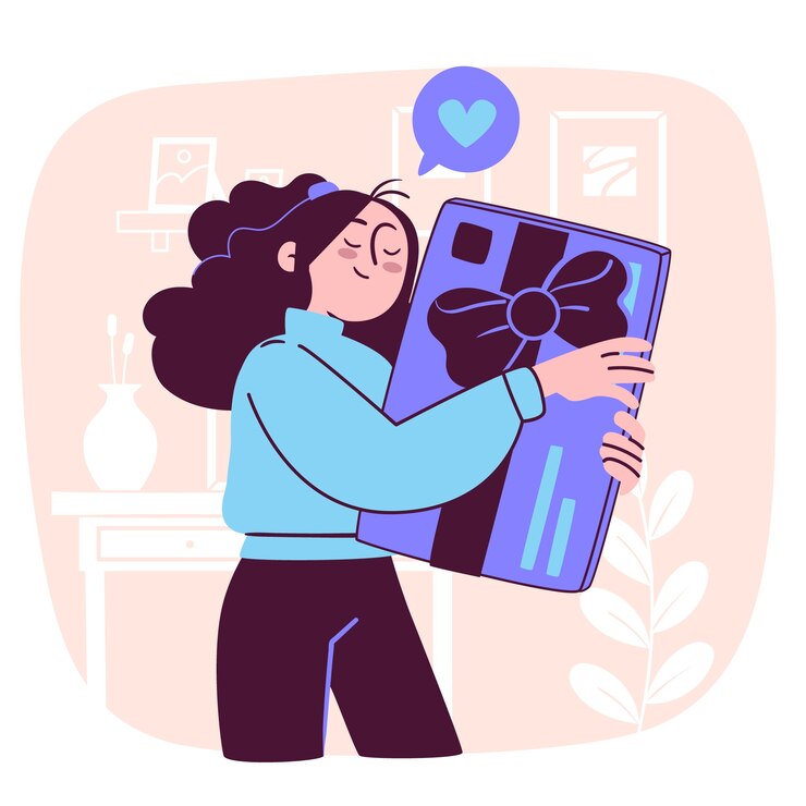 Vettore gratuito illustrazione del concetto di carta regalo