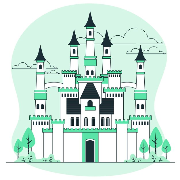 Illustrazione del concetto di castello