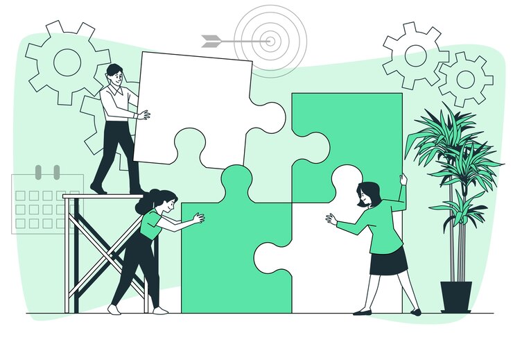 Vettore gratuito illustrazione del concetto di coinvolgimento dei dipendenti