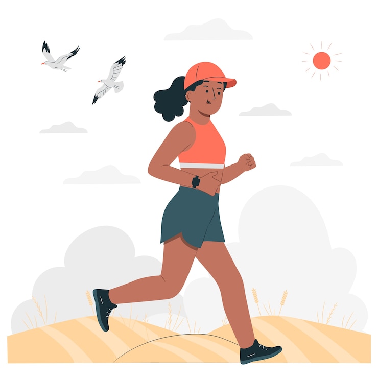 Vettore gratuito illustrazione del concetto di corsa campestre