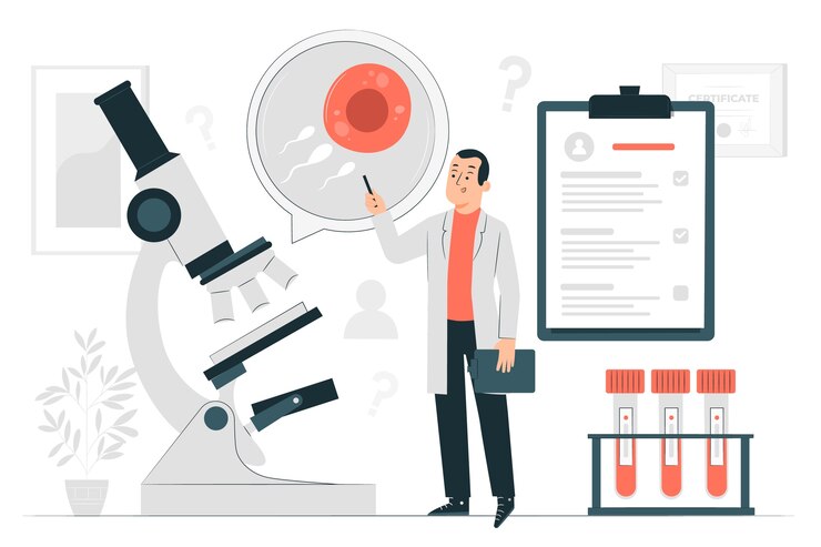 Vettore gratuito illustrazione del concetto di diagnosi di infertilità