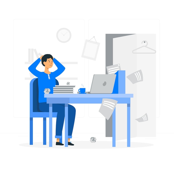 Vettore gratuito illustrazione del concetto di disordine