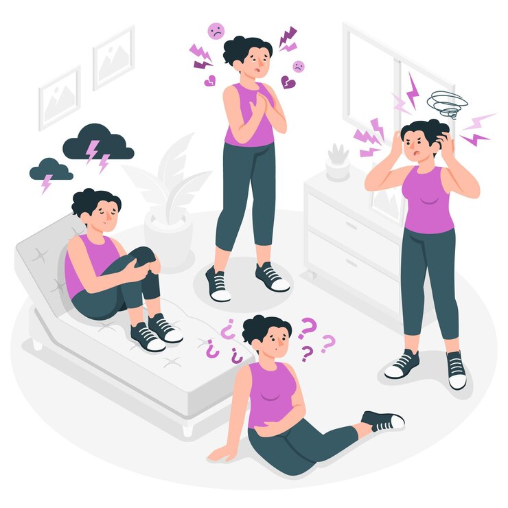 Vettore gratuito illustrazione del concetto di disturbo della personalità