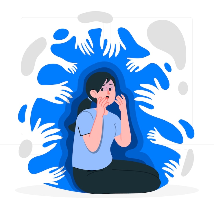 Vettore gratuito illustrazione del concetto di disturbo di panico