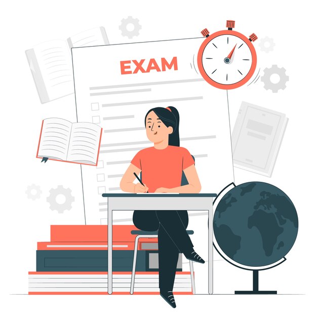 Illustrazione del concetto di esame di ammissione all'università