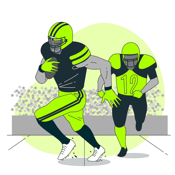 Vettore gratuito illustrazione del concetto di football americano
