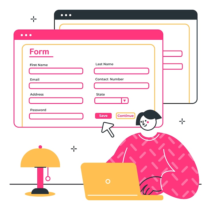 Vettore gratuito illustrazione del concetto di forme