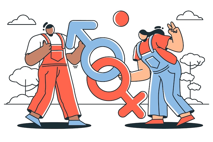 Vettore gratuito illustrazione del concetto di genere