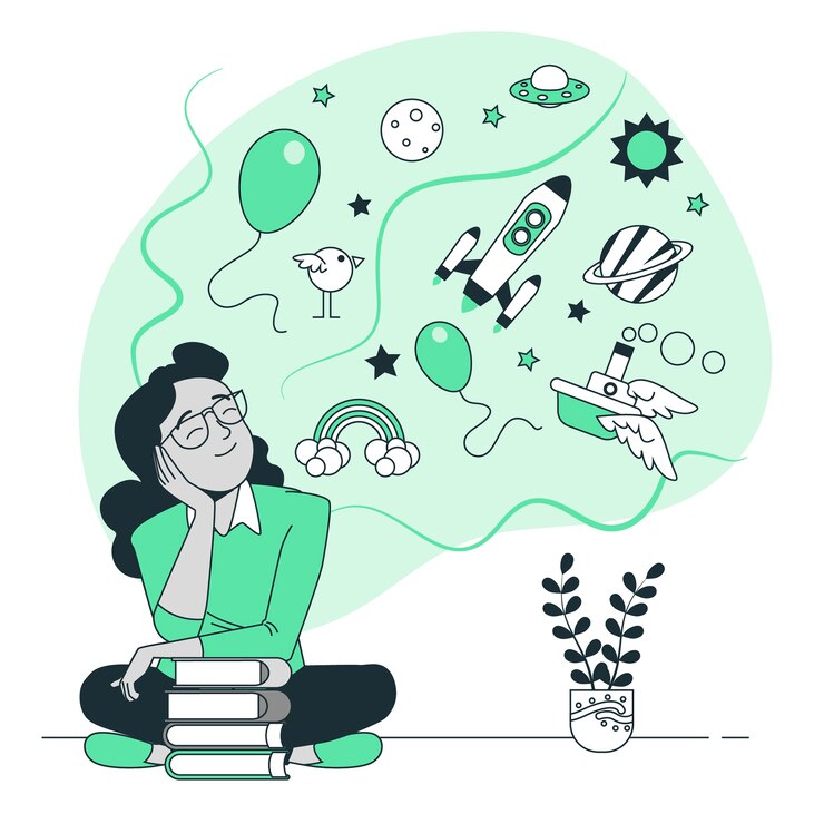 Vettore gratuito illustrazione del concetto di immaginazione