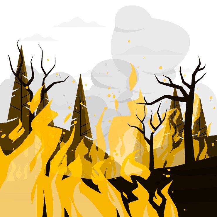 Vettore gratuito illustrazione del concetto di incendio