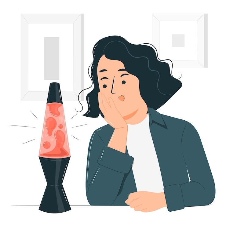 Vettore gratuito illustrazione del concetto di lampada lava lava