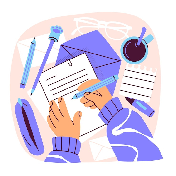 Vettore gratuito illustrazione del concetto di lettera