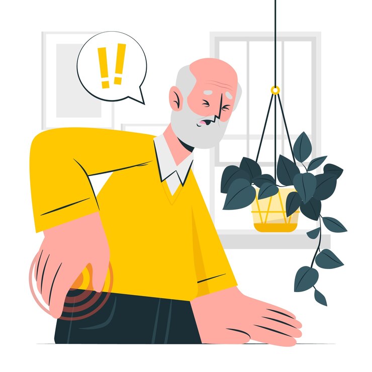 Vettore gratuito illustrazione del concetto di mal di schiena