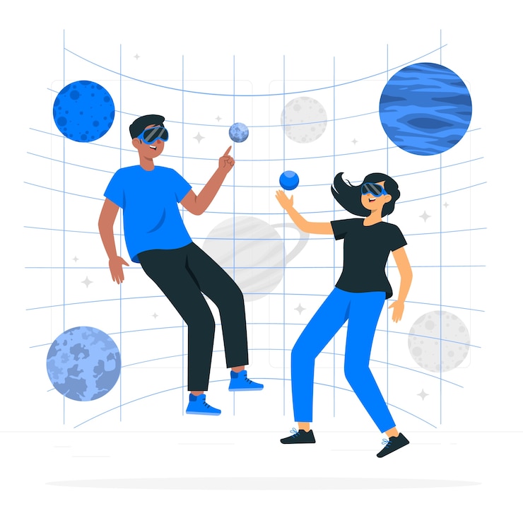 Vettore gratuito illustrazione del concetto di metaverso