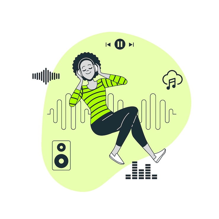 Vettore gratuito illustrazione del concetto di musica