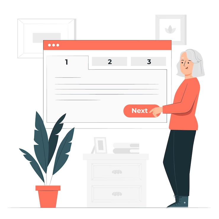 Vettore gratuito illustrazione del concetto di opzione successiva